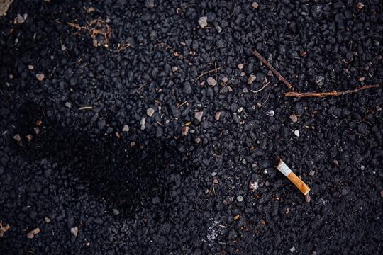 Sigarett på asfalt - Foto Anders Bisgaard